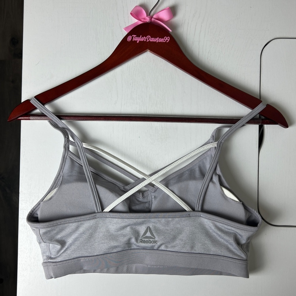 Light Grey Reebok Padded Sports Bra